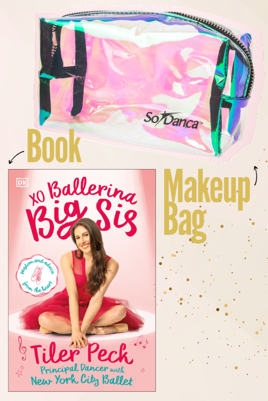XO Ballerina Big Sis Book + Makeup Bag